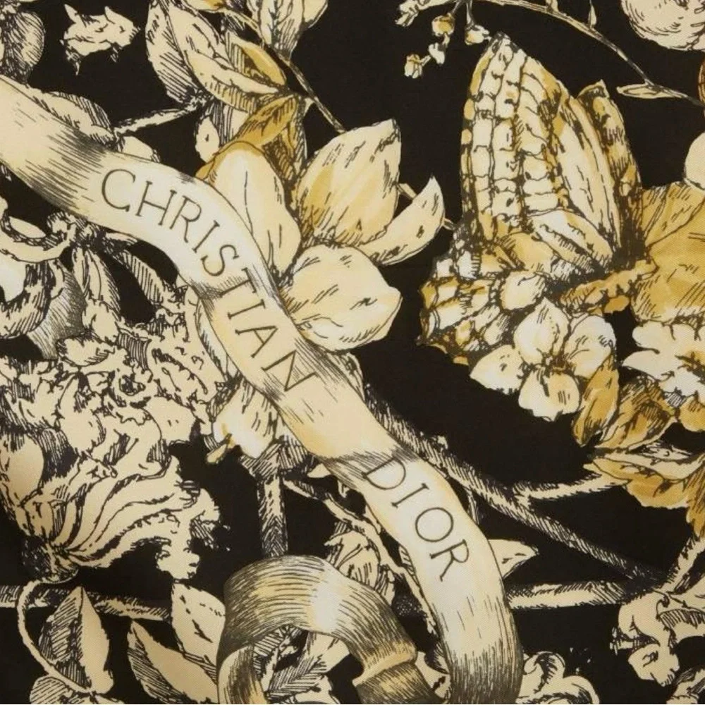 Dior Black La Force Silk Scarf